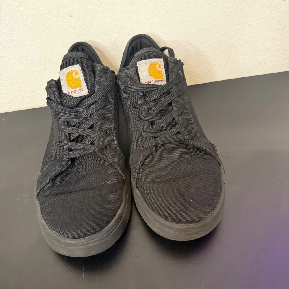 Carhartt Detroit Nano Toe Canvas Mens Work Sneakers Size 7.5 Black Lace Up